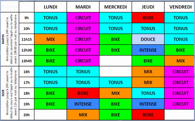 Planning janvier 2023